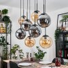 Gastor Hanglamp, Kogellampje, Hanglamp Amber, Rookkleurig, 8-lichts