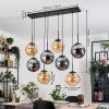 Gastor Hanglamp, Kogellampje, Hanglamp Amber, Rookkleurig, 8-lichts