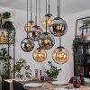 Gastor Hanglamp, Kogellampje, Hanglamp Amber, Rookkleurig, 8-lichts
