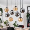 Gastor Hanglamp, Kogellampje, Hanglamp Amber, Rookkleurig, 8-lichts