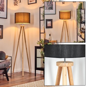 Soungou Staande lamp Chroom, Natuurlijke kleuren, 1-licht