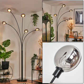 Nikkala Staande lamp Zwart, 5-lichts