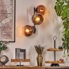 Koyoto Kogellampje, Wandlamp Duidelijk, Koperkleurig, 3-lichts