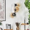 Koyoto Kogellampje, Wandlamp Amber, Duidelijk, 3-lichts
