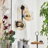 Koyoto Kogellampje, Wandlamp Amber, Duidelijk, 3-lichts