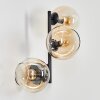 Koyoto Kogellampje, Wandlamp Amber, Duidelijk, 3-lichts