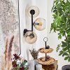 Koyoto Kogellampje, Wandlamp Amber, Duidelijk, 3-lichts