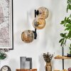 Ripoll Kogellampje, Wandlamp Amber, 3-lichts
