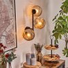 Ripoll Kogellampje, Wandlamp Amber, 3-lichts