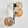 Ripoll Kogellampje, Wandlamp Amber, 3-lichts