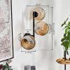 Ripoll Kogellampje, Wandlamp Amber, 3-lichts