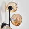 Ripoll Kogellampje, Wandlamp Amber, 3-lichts