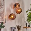 Ripoll Kogellampje, Wandlamp Koperkleurig, 3-lichts