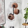Ripoll Kogellampje, Wandlamp Koperkleurig, 3-lichts