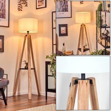 Soungou Staande lamp Natuurlijke kleuren, Zwart, 1-licht