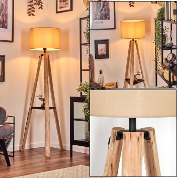 Soungou Staande lamp Natuurlijke kleuren, Zwart, 1-licht