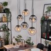 Gastor Hanglamp, Kogellampje, Hanglamp Amber, Duidelijk, Rookkleurig, 6-lichts