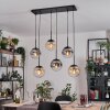 Gastor Hanglamp, Kogellampje, Hanglamp Amber, Duidelijk, Rookkleurig, 6-lichts