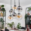 Gastor Hanglamp, Kogellampje, Hanglamp Amber, Duidelijk, Rookkleurig, 6-lichts