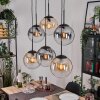 Gastor Hanglamp, Kogellampje, Hanglamp Amber, Duidelijk, Rookkleurig, 6-lichts