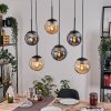 Gastor Hanglamp, Kogellampje, Hanglamp Amber, Rookkleurig, 6-lichts
