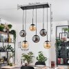Gastor Hanglamp, Kogellampje, Hanglamp Amber, Rookkleurig, 6-lichts