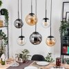 Gastor Hanglamp, Kogellampje, Hanglamp Amber, Duidelijk, Rookkleurig, 6-lichts