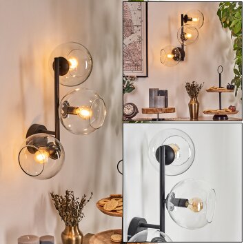 Koyoto Kogellampje, Wandlamp Duidelijk, 3-lichts