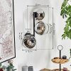 Koyoto Kogellampje, Wandlamp Chroom, Duidelijk, Rookkleurig, 3-lichts