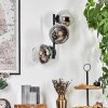 Koyoto Kogellampje, Wandlamp Chroom, Duidelijk, Rookkleurig, 3-lichts