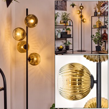 Ripoll Staande lamp Goud, Duidelijk, 4-lichts