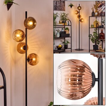 Ripoll Staande lamp Duidelijk, Koperkleurig, 4-lichts