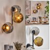 Ripoll Kogellampje, Wandlamp Chroom, Goud, Rookkleurig, 3-lichts