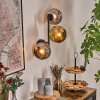 Ripoll Kogellampje, Wandlamp Chroom, Goud, Rookkleurig, 3-lichts