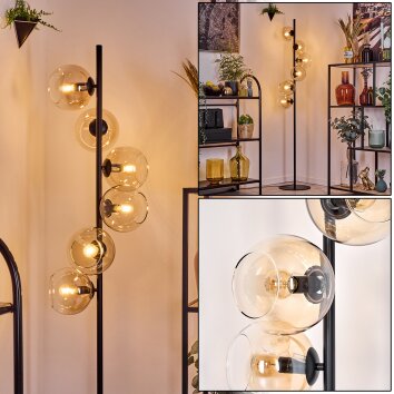 Koyoto Staande lamp 31 cm Amber, Duidelijk, 6-lichts