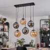 Gastor Hanglamp, Kogellampje, Hanglamp Amber, Rookkleurig, 6-lichts