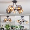 Ripoll Plafondlamp, Kogellampje Amber, Duidelijk, Rookkleurig, 5-lichts