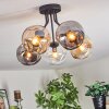 Ripoll Plafondlamp, Kogellampje Amber, Duidelijk, Rookkleurig, 5-lichts