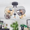 Ripoll Plafondlamp, Kogellampje Amber, Duidelijk, Rookkleurig, 5-lichts