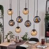 Gastor Hanglamp, Kogellampje, Hanglamp Amber, Rookkleurig, 8-lichts