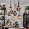Gastor Hanglamp, Kogellampje, Hanglamp Amber, Rookkleurig, 8-lichts