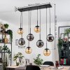 Gastor Hanglamp, Kogellampje, Hanglamp Amber, Rookkleurig, 8-lichts