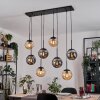 Gastor Hanglamp, Kogellampje, Hanglamp Amber, Rookkleurig, 8-lichts
