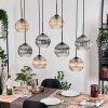Koyoto Hanglamp, Kogellampje, Hanglamp Natuurlijke kleuren, Zwart, 8-lichts