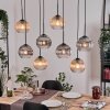 Koyoto Hanglamp, Kogellampje, Hanglamp Natuurlijke kleuren, Zwart, 8-lichts
