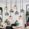 Koyoto Hanglamp, Kogellampje, Hanglamp Natuurlijke kleuren, Zwart, 8-lichts