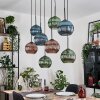 Koyoto Hanglamp, Kogellampje, Hanglamp Natuurlijke kleuren, Zwart, 8-lichts