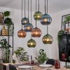 Koyoto Hanglamp, Kogellampje, Hanglamp Natuurlijke kleuren, Zwart, 8-lichts