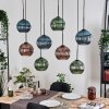 Koyoto Hanglamp, Kogellampje, Hanglamp Natuurlijke kleuren, Zwart, 8-lichts