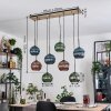 Koyoto Hanglamp, Kogellampje, Hanglamp Natuurlijke kleuren, Zwart, 8-lichts